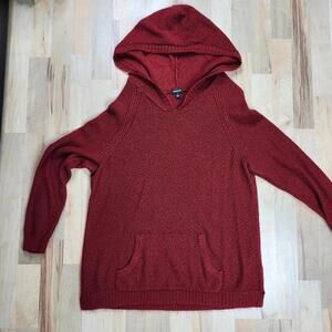 Torrid Burgundy Knit Hoodie Sweater | Pullover | Size 1